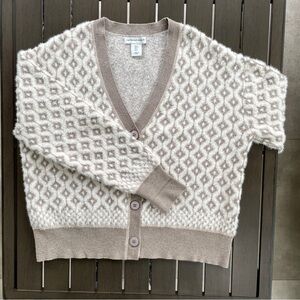 cupcakes & cashmere Cream and Tan Cardigan